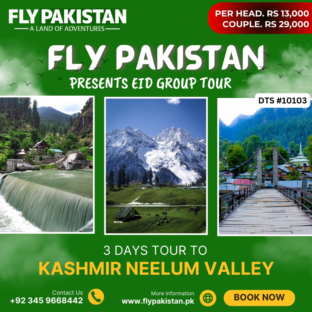 Book Deal 3 Days Eid Tour To Kashmir Neelum Valley